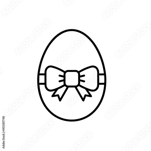 Donor Egg Icon- Egg with Gift Bow  