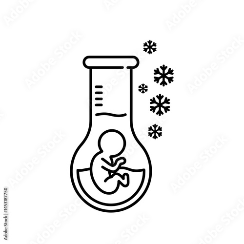 Frozen embryos with snowflakes  