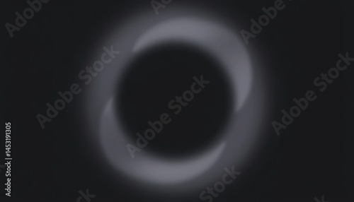 Abstract glowing circular ring on a dark background resembling an eclipse or energy field. The mysterious light pattern evokes concepts of astronomy, space, physics, and futuristic technology.