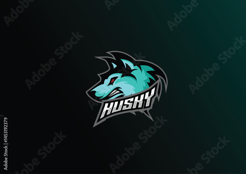 illustration dog angry esport logo for team squad
