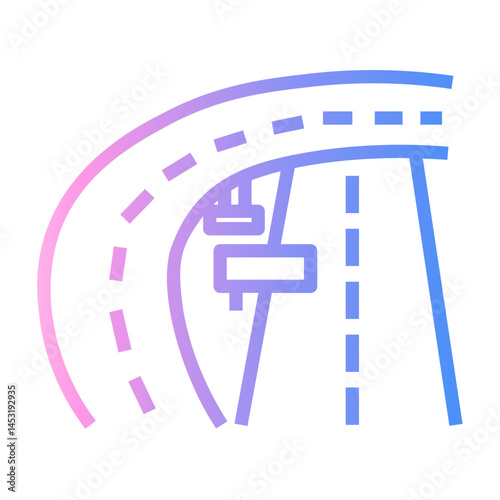 traffic Line Gradient Icon