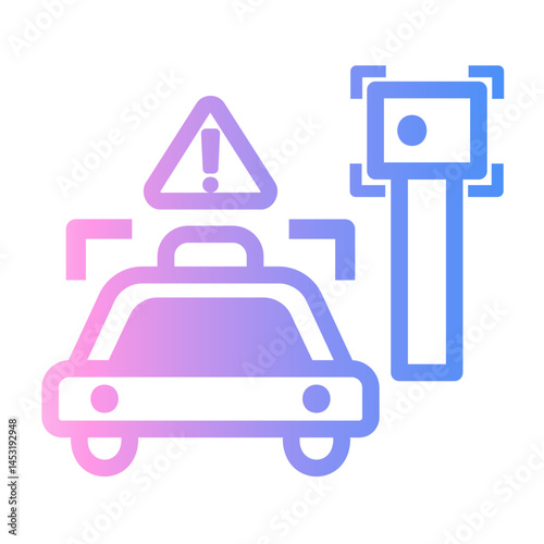 traffic Line Gradient Icon