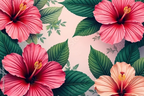 Wallpaper Mural Bold, large-scale hibiscus print, tropical vibe, wallpaper pattern, surface, yellow Torontodigital.ca