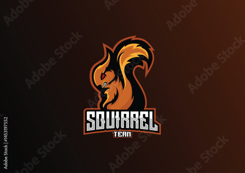 illustration squirrel esport logo for team squad