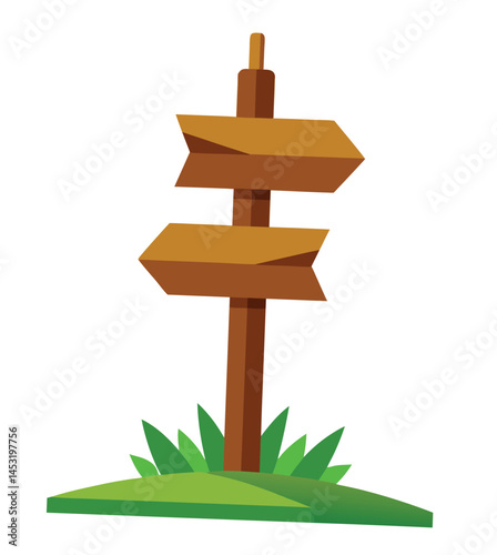 wooden direction sign
