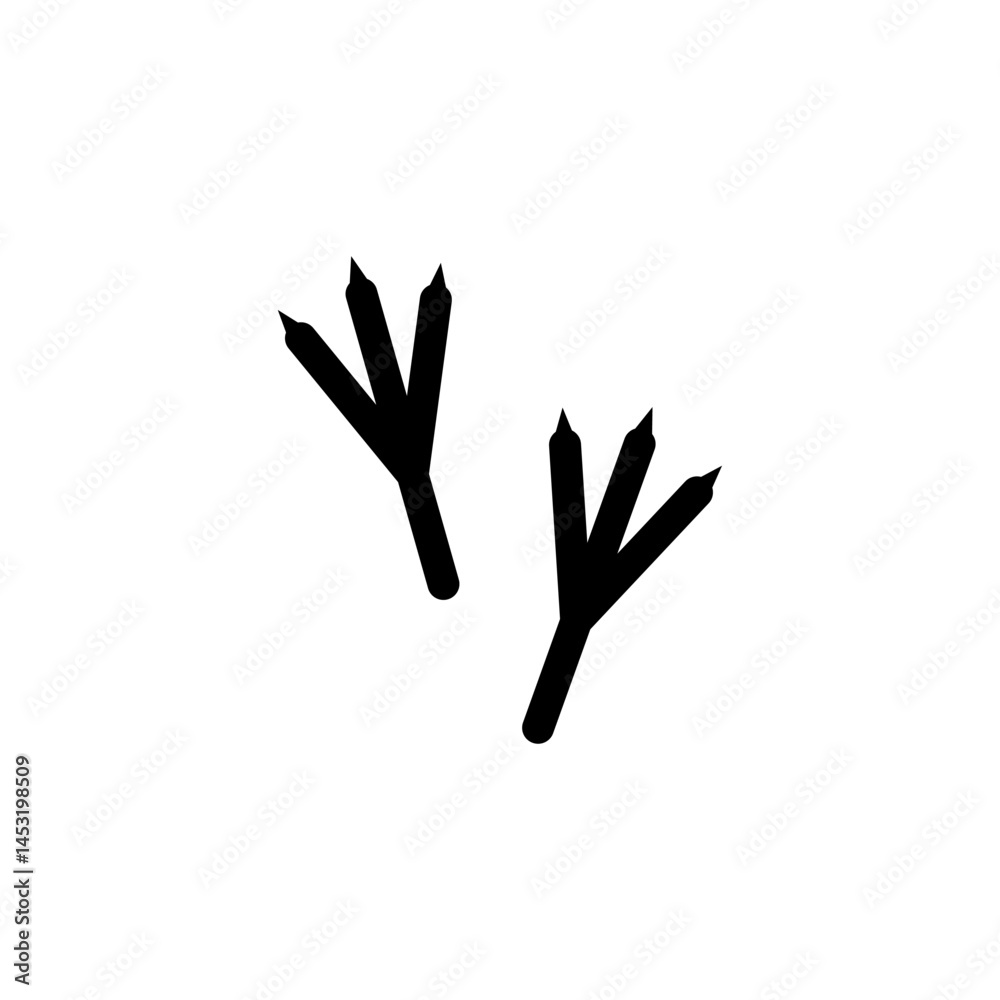 Obraz premium Bird tracks in the sand reveal signs of wildlife activity near a shoreline during early morning hours