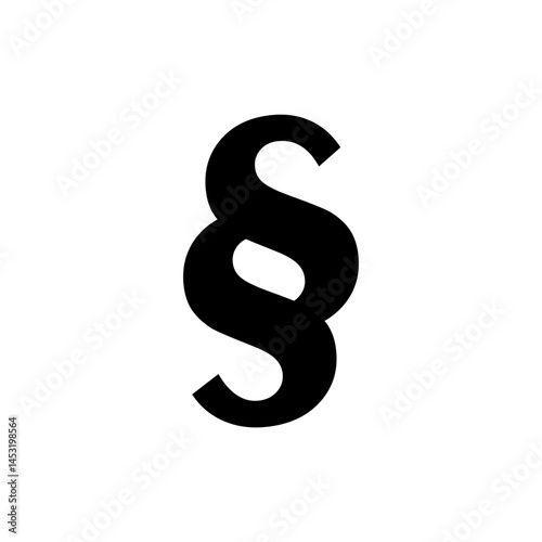 Legal symbol representing sections in law documents and legal texts commonly used in various jurisdictions