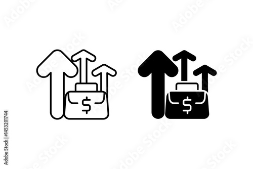 icon Revenue growth concept, showcasing success and financial achievement. Suitable for business presentations, finance reports, investment blogs, and marketing materials.