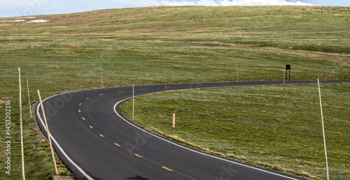 Trail Ridge Road Bends through the Tundra in Rocky Mountain National Park