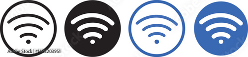 Free wifi connection icon set. Wireless symbol collection. no wifi sign on white background symbol design. Remote internet access collection