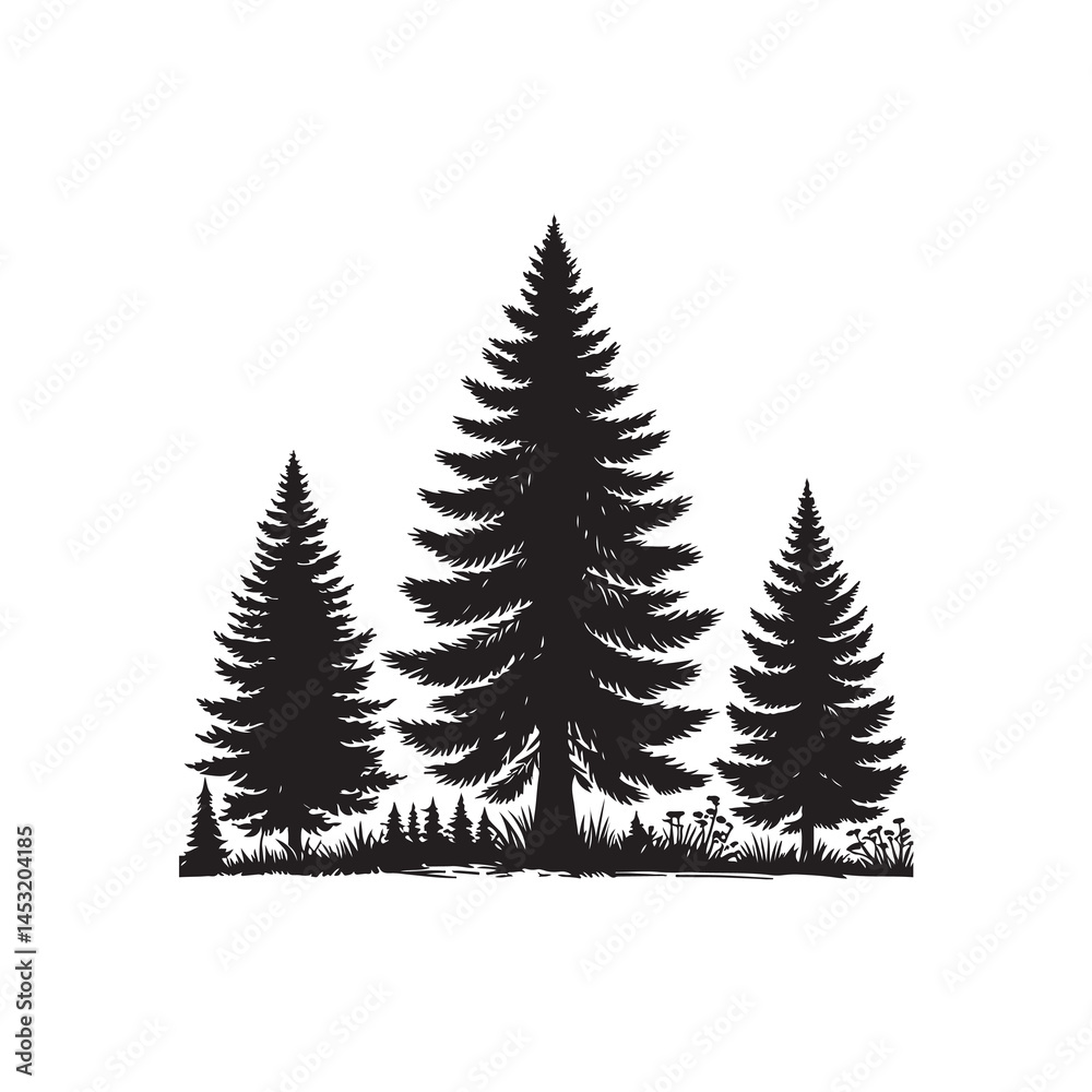 Obraz premium Pine Tree Vector (2).eps