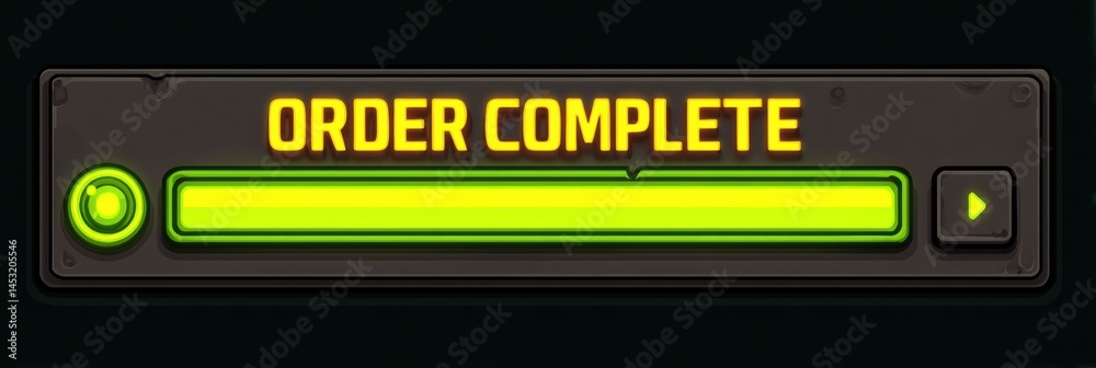 Glowing Progress Bar Indicates Successful Order Completion With an Eye-Catching Animation Style Generative AI Glowing Progress Bar Indicates Successful Order Completion With an Eye-Catching Animation Style Generative AI