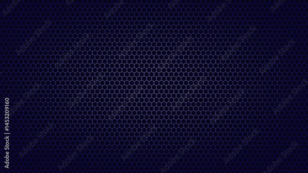 Hexagonal pattern background with moving light