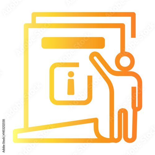 instruction Line Gradient Icon