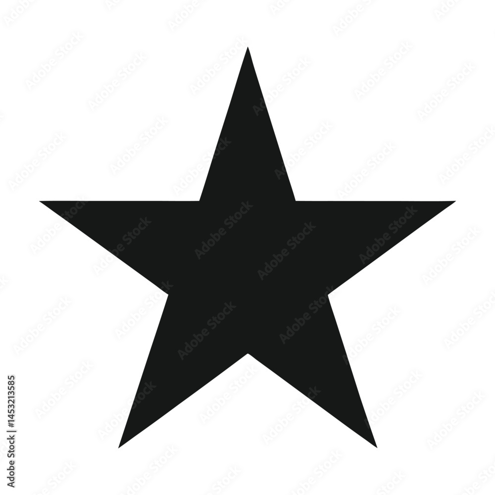Solid Black Star Vector silhouette Simple and Versatile Shape Solid Black Star Vector silhouette Simple and Versatile Shape