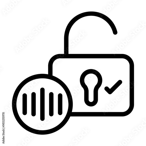 unlock Line Icon
