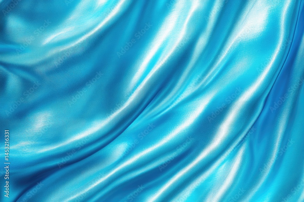 Obraz premium Smooth, vibrant light blue fabric