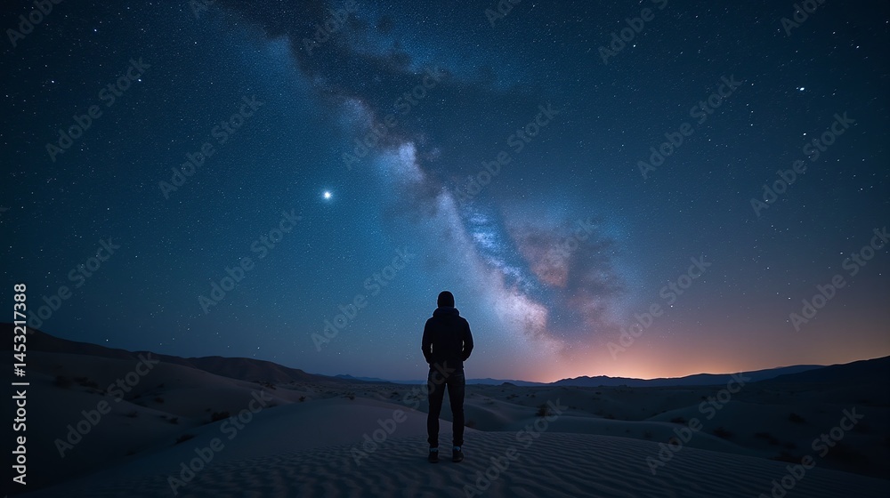 Fototapeta premium Starlit Exploration: The Universe's Embrace