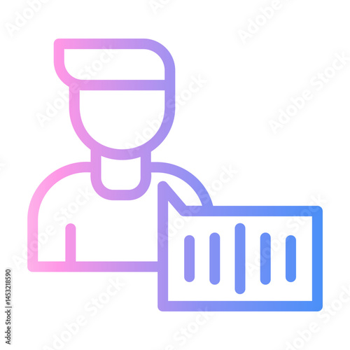 voice command Line Gradient Icon