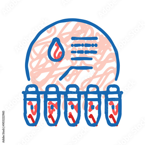 hematology analyzing icon doodle illustration