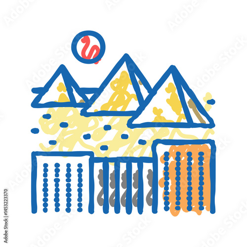 giza town icon doodle illustration