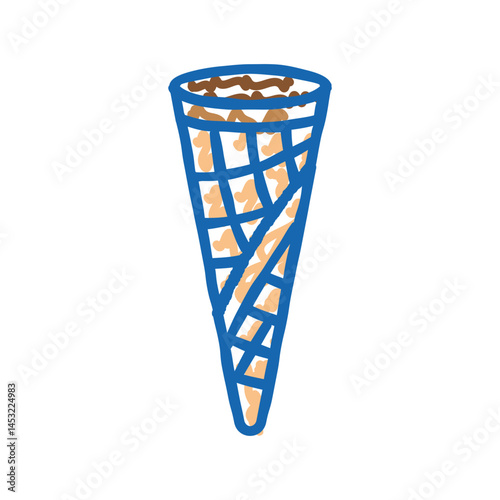 cone ice cream icon doodle illustration