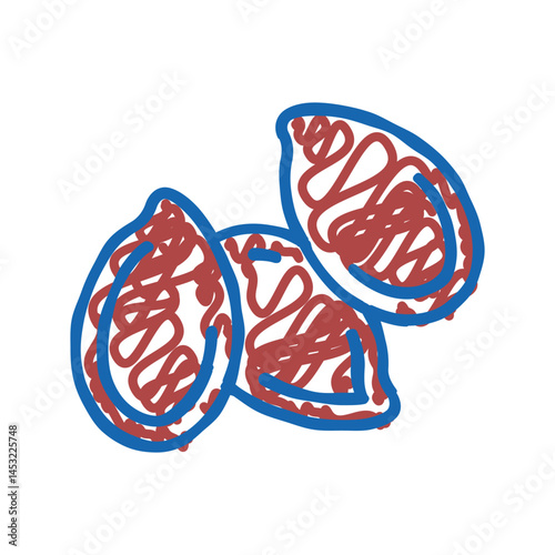 flax seed icon doodle illustration