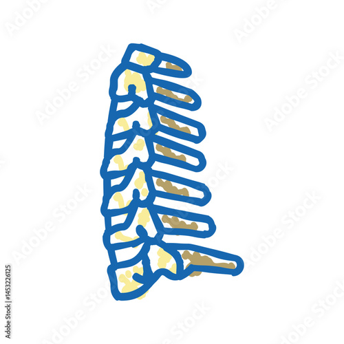 neck bone icon doodle illustration