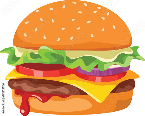 hamburger vector illustration