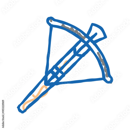 arrow crossbow icon doodle illustration