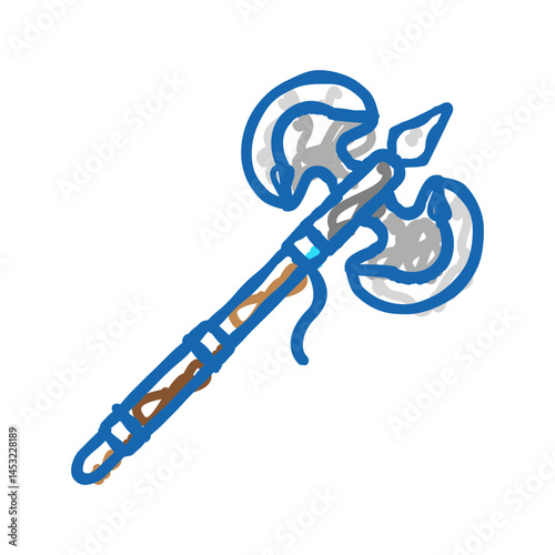 ax weapon icon doodle illustration