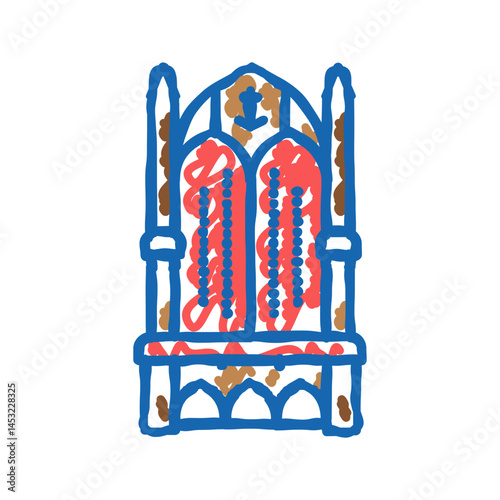 throne king icon doodle illustration
