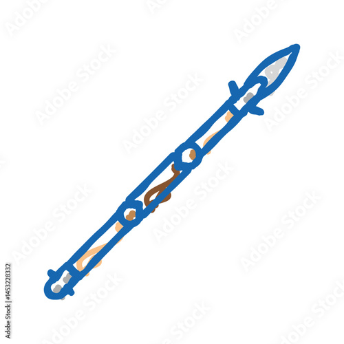 spear weapon icon doodle illustration