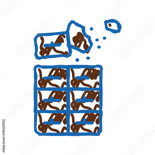 dark chocolate icon doodle illustration