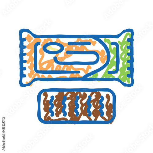 snack chocolate icon doodle illustration