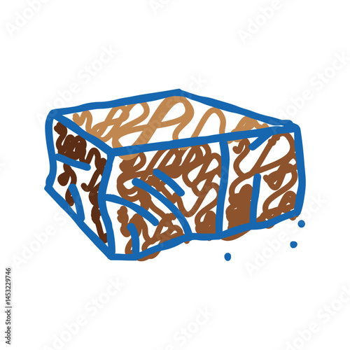 block chocolate icon doodle illustration