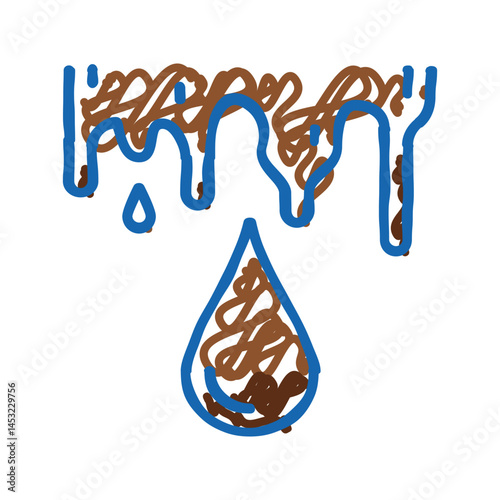 drop chocolate icon doodle illustration