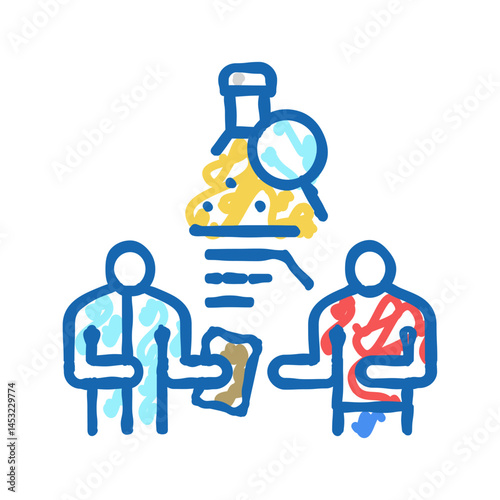 medical review officer examination mro icon doodle illustration
