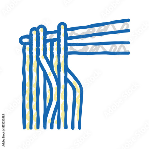 noodle pasta icon doodle illustration
