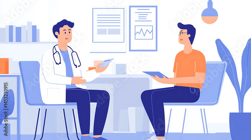A doctor explaining the cost of preventive care versus treatment for chronic conditions to a patient (3)