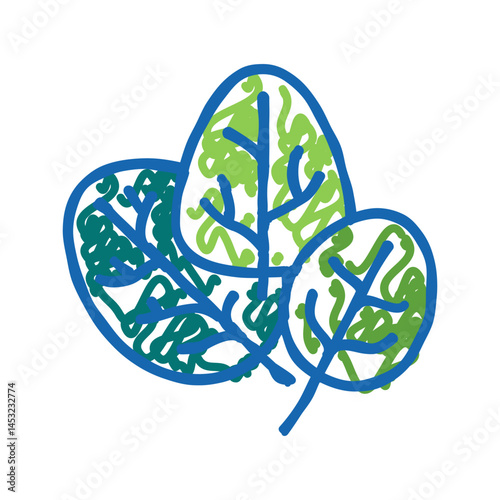 spinach plant icon doodle illustration