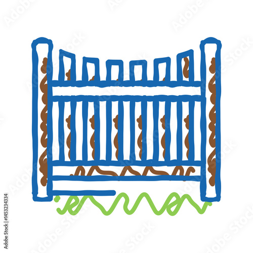 picket fence icon doodle illustration