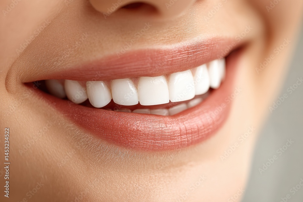 Bright Smile Showcasing Tooth-Colored Crown With Soft Focus on Facial Features in a Warm, Inviting Setting Generative AI Bright Smile Showcasing Tooth-Colored Crown With Soft Focus on Facial Features in a Warm, Inviting Setting Generative AI
