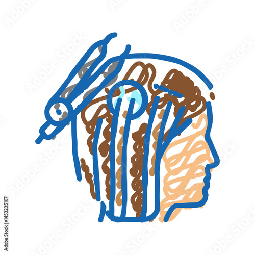 procedure for soldering beams icon doodle illustration