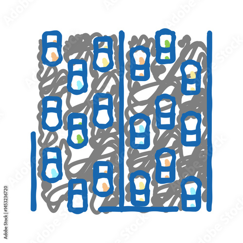 freeway road icon doodle illustration