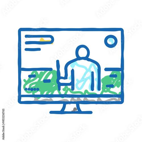 action adventure video game icon doodle illustration