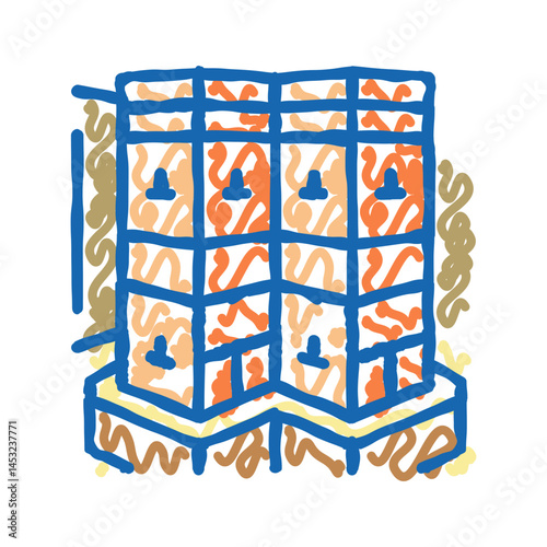 lalibela africa historical construction icon doodle illustration