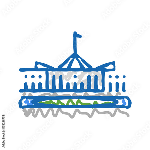 canberra city icon doodle illustration