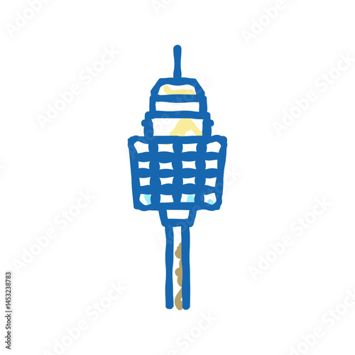 sydney tower icon doodle illustration