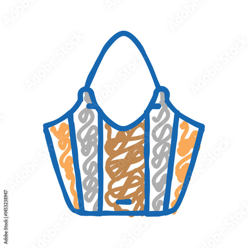 eco bag icon doodle illustration